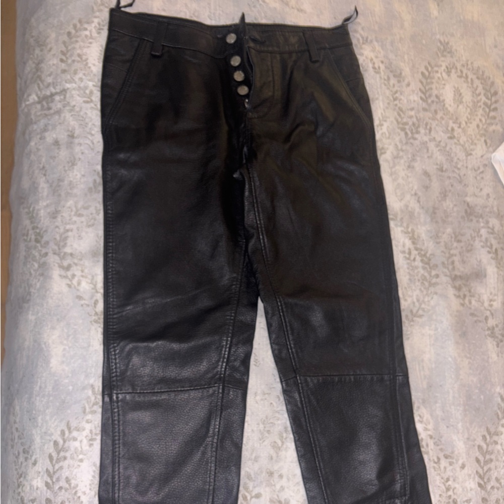 Zadig & Voltaire Black Leather Trousers